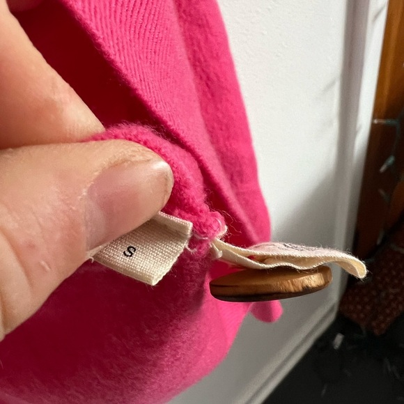 Ulla Johnson Hot Pink Boiled Merino Wool Ansel Cardigan, size small - Picture 5 of 6